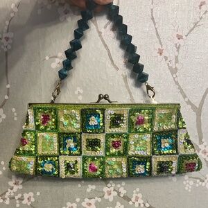 Vintage sequin clutch purse